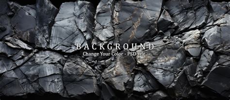 Premium PSD | Black stone texture background natural pattern of black stone black rock texture