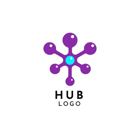 Free Vector | Hub logo design template