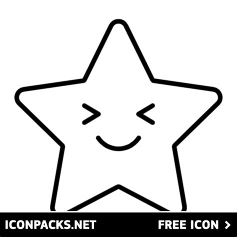 Cute Smiling Star Emoji Icon - Free Download