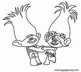 Trolls Poppy And Branch Coloring Page  Free Printable Pages sketch template