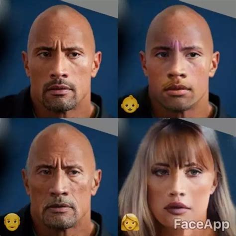 Dwayne Johnson looks rather strange as a child, but aged quite ...