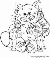 Free Turning Red Coloring Page Printable  Home sketch template