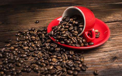 🔥 Download Red Cup And Coffee Beans Wallpaper by @scarpenter80 | Coffee ...