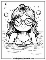 Swimming Coloring Pages Free PDF Printables  Sheets For Kids sketch template