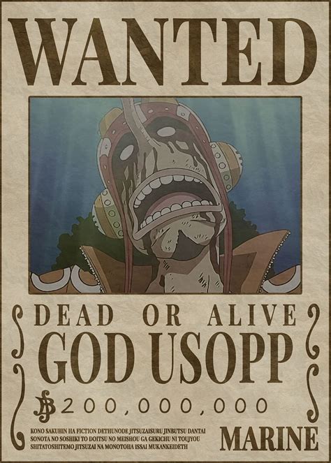 1920x1080px, 1080P Free download | Usopp Wanted Poster' Poster by Melvina Poole. Displate in ...