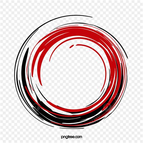 Red Ink Circle White Transparent, Vector Red Circle Ink, Circle Clipart ...