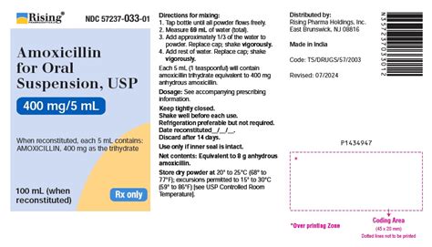 Amoxicillin Suspension: Package Insert - Drugs.com