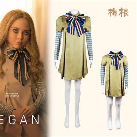 SCARY MOVIE M3GAN Cosplay Costume AI Robot Toy Girls Dresses Masquerade Suits $30.57 - PicClick