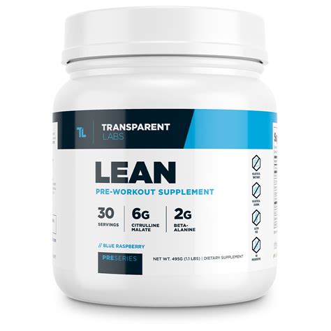 Lean Pre Workout Supplement by Transparent Labs