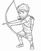 Archery Coloring Pages sketch template