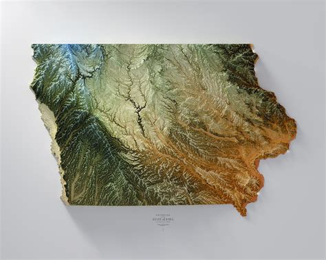 Topographic map of Iowa : r/Iowa