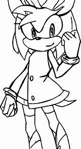 Amy Rose Yes Coloring Page  Wecoloringpagecom sketch template