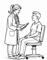 Medical examination coloring Page 2 sketch template