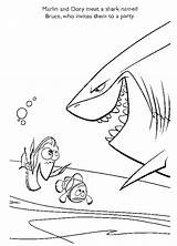 Finding Nemo Shark Coloring Sheet Coloring Pages sketch template