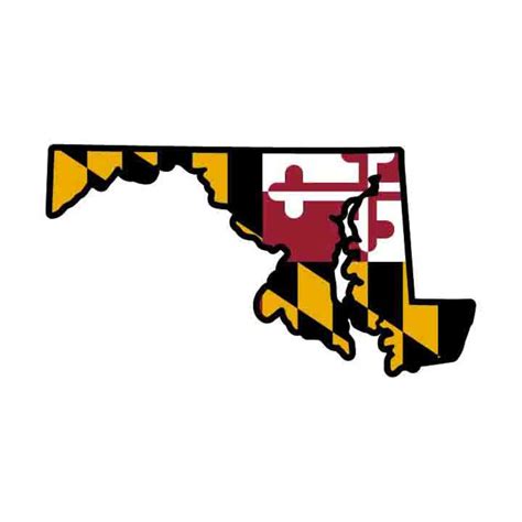 Maryland Flag State Outline INSTANT DOWNLOAD 1 Vector .eps - Etsy