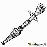 Ancient sling Weapon — AI Coloring Page Generator sketch template