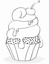 Cupcake coloring Pages  ColoringLib sketch template