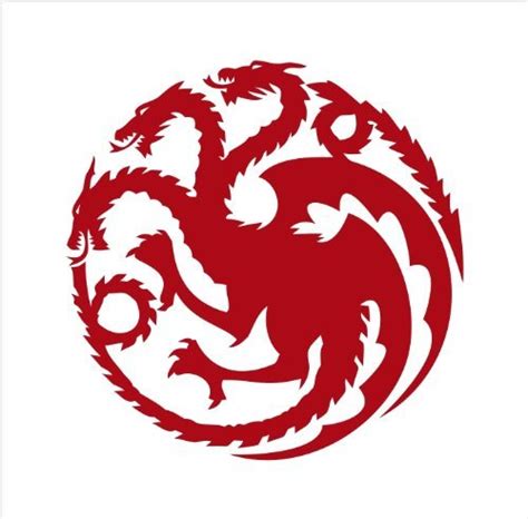 Buy Targaryen Dragon Symbol Game of Thrones - Vinyl 4" Tall (Color: RED ...