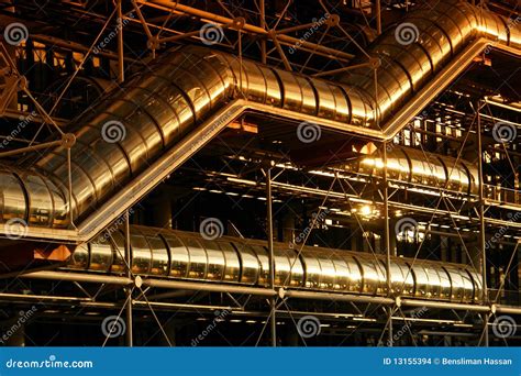 Beaubourg Museum Architecture in Paris Stock Photo - Image of outdoor, architecture: 13155394