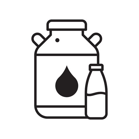 Milk vector outline icon style illustration. EPS 10 file 16081066 ...