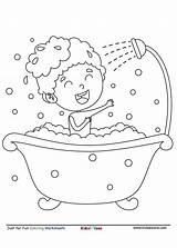 Free Bath Time Coloring Pages sketch template