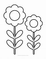 Simple Flower Coloring Page  Cute sketch template