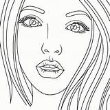 People Faces Coloring Pages sketch template