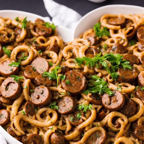 Bucatini with mushrooms & sausage Recipe | Recipes.net