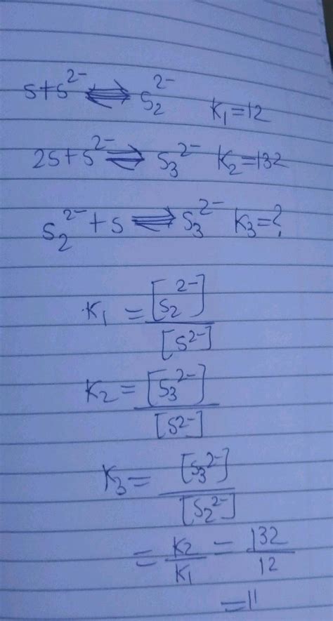 Sulphide ion in alkaline solution reacts with solid sulphur to form ...