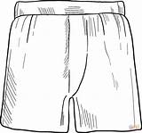 Shorts Coloring Page sketch template
