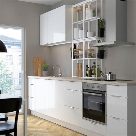 ENHET Kitchen - white/high-gloss white - IKEA