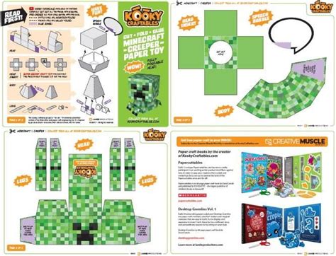 Minecraft - Creeper Paper Toy In Kooky Style - by Landis Productions ...