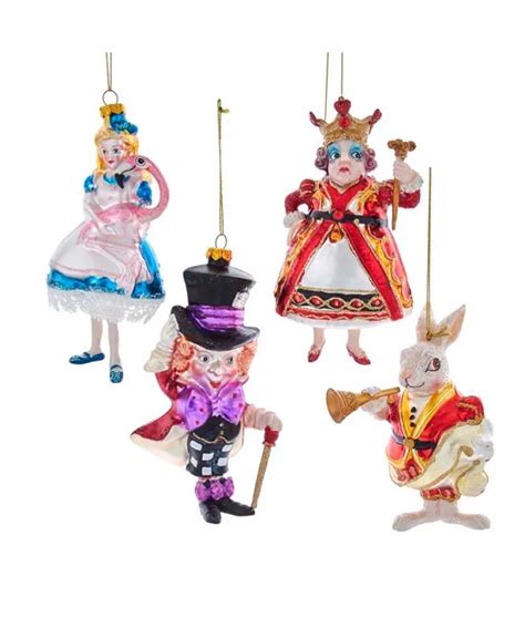 Glass Alice in Wonderland Ornaments- Set 4 - PHAG