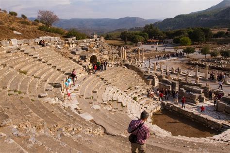 The Senate Amphitheater in the high part of the city of Ephesus ...