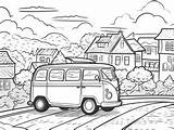 Scenic Road Trip Coloring Page  Coloring sketch template