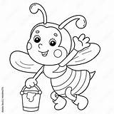 Honey Bee Coloring Page sketch template