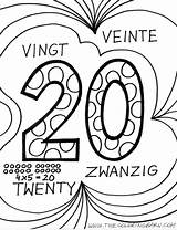 Number 19 Coloring Page sketch template