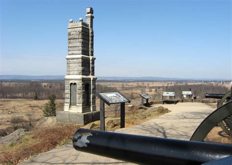 Overlook on Little Round Top Summit at Gettysburg