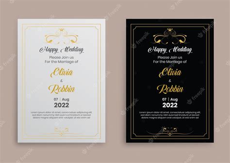 Premium Vector | Happy wedding invitation