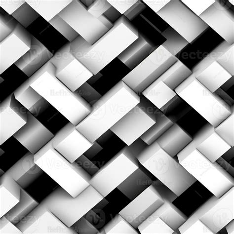 AI Generative black and white cube background square 3d shapes texture ...