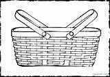 Printable Picnic Basket sketch template