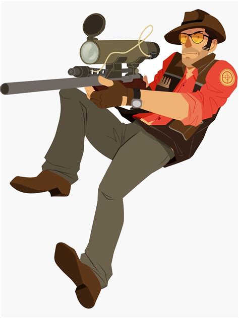 "Team Fortress 2- RED Sniper" Sticker for Sale by Schiaparellii | Redbubble