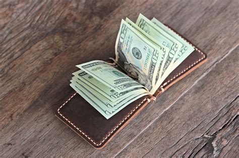 Leather Money Clip Wallets For Men