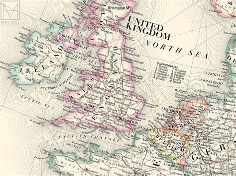 Antique-Style Map of Europe (updated) :: Behance