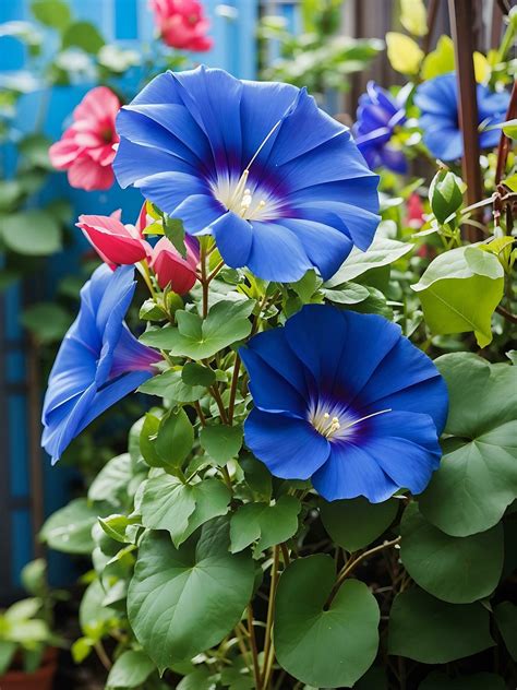 Blue Morning Glory flower in garden Generative Ai 31781849 Stock Photo ...