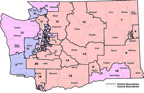 Washington State House Of Representatives District Map | Tourist Map Of English