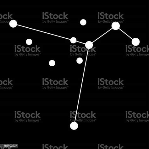 Columba Constellation Map Vector Illustration Stock Illustration ...