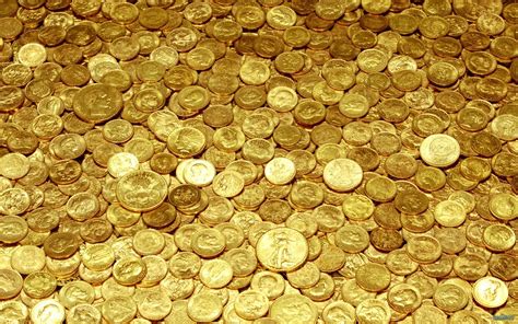 Coins gold yellow money wallpaper | 1920x1200 | 65636 | WallpaperUP Gold Facebook, Gold Bullion ...