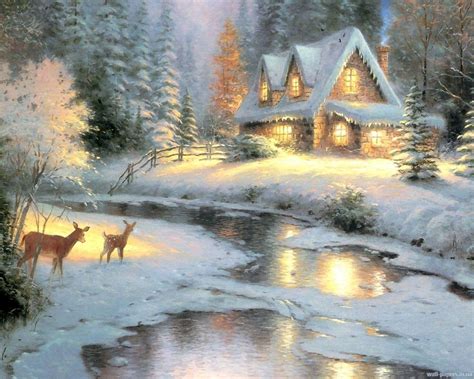 Nativity Thomas Kinkade Christmas Wallpapers - Top Free Nativity Thomas ...