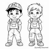 Overalls Coloring Pages  Free & Printable sketch template